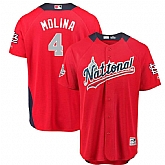 National League 4 Yadier Molina Red 2018 MLB All Star Game Home Run Derby Jersey,baseball caps,new era cap wholesale,wholesale hats